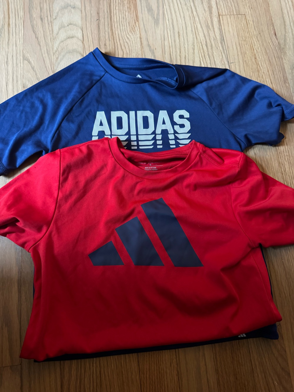 adidas Red & Blue Kids' Logo Sweatshirts - Duo Pack